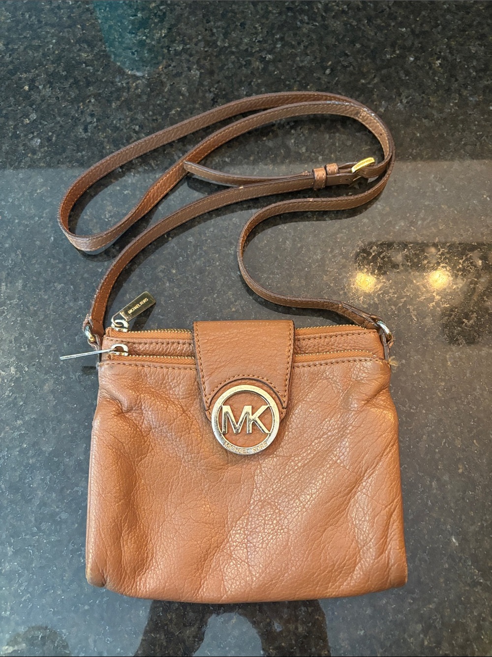 Michael Kors Tan Leather Crossbody Bag